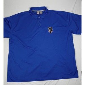 Majestic New York Yankee Polo Shirt Adult 5X MLB Blue Color Short Sleeve Men